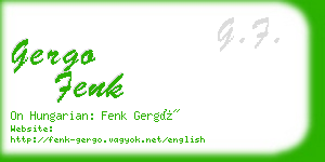 gergo fenk business card